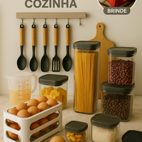 COMBO 8 - ORGANIZAÇÃO COMPLETA DA SUA COZINHA- COM 18 PRODUTOS
