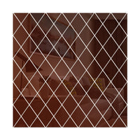 Espelho 3D Adesivo de Parede formato Diamantes Triângulos.