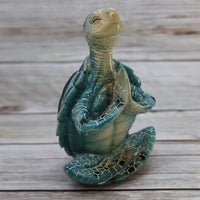 Estatueta de tartaruga marinha paz meditando decorações