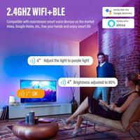 Luz de teto redonda LED WIFI inteligente compatível com Alexa Google Assistant pra casa