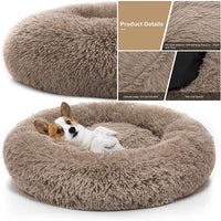 Cama para cachorros e gatos confortável redonda ultra macia