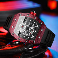 Relógio esportivo masculino com cronógrafo masculino estilo de moda de luxo pulseira de gel à prova d'água
