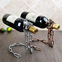 Suporte de vinho de corrente de ferro de suspensão mágica