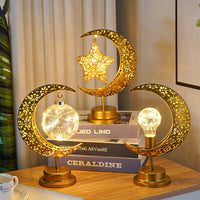 Luminária de modelagem de lua de ferro de LED de estilo decorativa