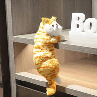 Gato peludo realista, simulação fofa, estatuetas de animais, decoração em casa, modelo de gatinho.