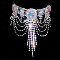 Crystal Tassel Arm Chain Bracelet Bridal Hand Accessories Belly Dance Designer Bling Rhinestone Bangle Anklet Dress Jewelry
