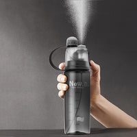 Nova garrafa de água spray criativa, atomizadoras, portáteis para esportes ao ar livre e academia