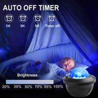 Projetor LED galáxia com céu estrelado e luz noturna, embutida com alto-falante e bluetooth