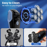 Novo e Revolucionário Barbeador elétrico 5 em 1 Multifuncional 7D flutuante à prova d'água