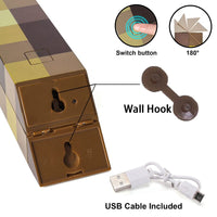 Tocha decorativa com luz em Led noturna carregamento usb com fivela 11 polegadas