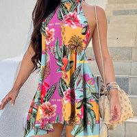 Luxuoso vestido sexy sem mangas