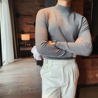Pulôver clássico masculino de malha jumper