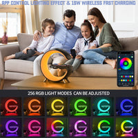 Caixa de som, Carregador e despertador inteligente em Led com auto falante e bluetooth