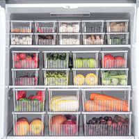 Organizador de geladeira transparente de alimentos Cestas de frutas e vegetais frescos