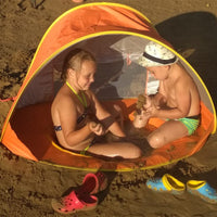 Barraca para bebês portátil com sombra para praia e piscina com proteção solar UV