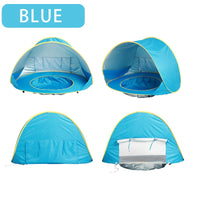 Barraca para bebês portátil com sombra para praia e piscina com proteção solar UV