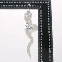Stonefans Crystal Snake Earrings Fashion Decoration 2024 Wedding Statement Nightclub Rhinestone Exaggerated Jewelry for Women