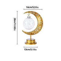 Luminária de modelagem de lua de ferro de LED de estilo decorativa