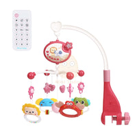 Brinquedo chocalho móvel para berço de bebê de 0 a 12 meses, projetor musical rotativo, luz noturna, cama, sino, educacional.