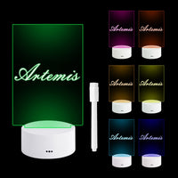 Quadro de anotações luz noturna led criativa com caneta