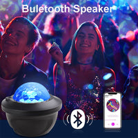 Projetor LED galáxia com céu estrelado e luz noturna, embutida com alto-falante e bluetooth