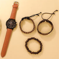 Novo relógio com conjunto de pulseiras de luxo