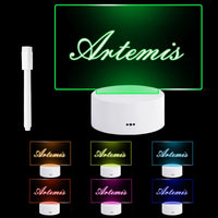 Quadro de anotações luz noturna led criativa com caneta