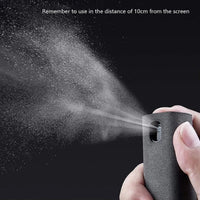 Conjunto de frascos de spray com Pano microfibra para limpeza de tela 2 em 1 para celular, ipad, computador, iphone , óculos e muito mais