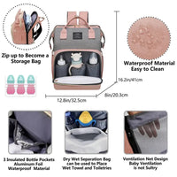 Bolsas de fraldas e Mini berço para mamãe bebê mochila trocador de sombra rede mosquiteira carregamento USB carrinho de bebê bolso para pendurar brinquedos grátis