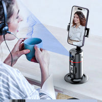 Tripé de Rastreamento Facial Automático com Rotação 360° para TikTok e Muito Mais!