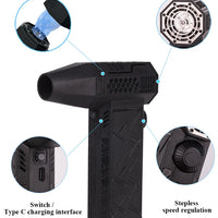 Mini soprador Turbo Jet Fan com bico extra 130000RPM Turbo elétrico multifuncional