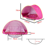 Barraca para bebês portátil com sombra para praia e piscina com proteção solar UV