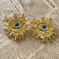 Baroque Style Fashion Alloy Big Eyes Dangle Earrings For Women Jewelry Exaggerated Ladys' Statement Earrings Accessories