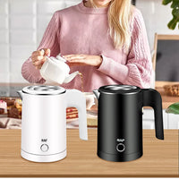 Chaleira elétrica de viagem, chá, café, 800ml, aço inoxidável, portátil e smart