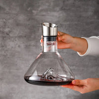 Decantador de vinho com aerodor integrado transparente Iceberg Design Cristal