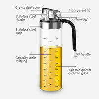 Garrafas 550ml Para Tempero de Vidro Óleo, Vinagre, Azeite
