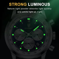 Relógio masculino de luxo de alta qualidade à prova d'água cronógrafo luminoso