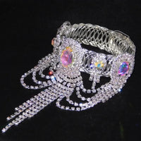 Crystal Tassel Arm Chain Bracelet Bridal Hand Accessories Belly Dance Designer Bling Rhinestone Bangle Anklet Dress Jewelry