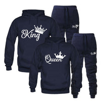 Conjunto esportivo com capuz estampada em duas peças unissex.