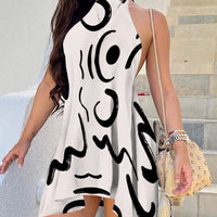 Luxuoso vestido sexy sem mangas