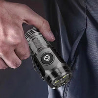 Lançamento - Nova Mini lanterna led de três olhos, luz forte, recarregável, portátil, iluminação extrema, longo alcance com poderosas luzes flash