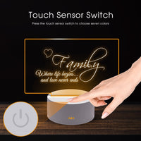 Quadro de anotações luz noturna led criativa com caneta