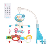 Brinquedo chocalho móvel para berço de bebê de 0 a 12 meses, projetor musical rotativo, luz noturna, cama, sino, educacional.