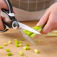 Tesoura de aço inoxidável para cozinha Multifuncional para corte de osso, uso doméstico, Asas de frango, Picador de peixe, Abridor de garrafas e muito mais