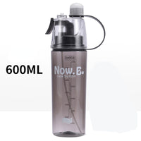 Nova garrafa de água spray criativa, atomizadoras, portáteis para esportes ao ar livre e academia