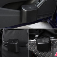 Lixeira Portátil para Carro Pendurável - Mini Lixeira Veicular com Tampa