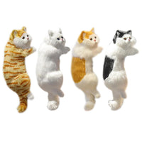 Gato peludo realista, simulação fofa, estatuetas de animais, decoração em casa, modelo de gatinho.