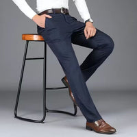 Calça casual estilo britânico justa de alta qualidade.