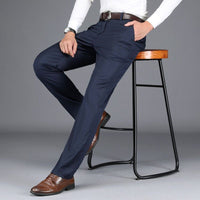 Calça casual estilo britânico justa de alta qualidade.