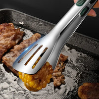 Pinças antiderrapante aço inoxidável de alimentos churrasco grill
